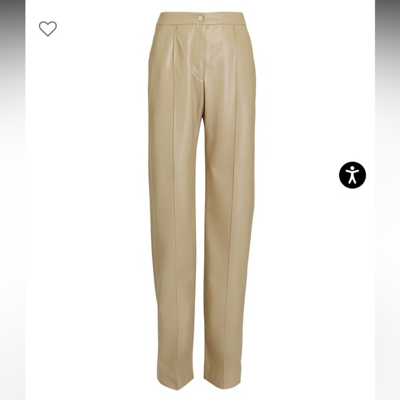 NWT Matériel Vegan Leather Pants w pleat - Picture 3 of 7